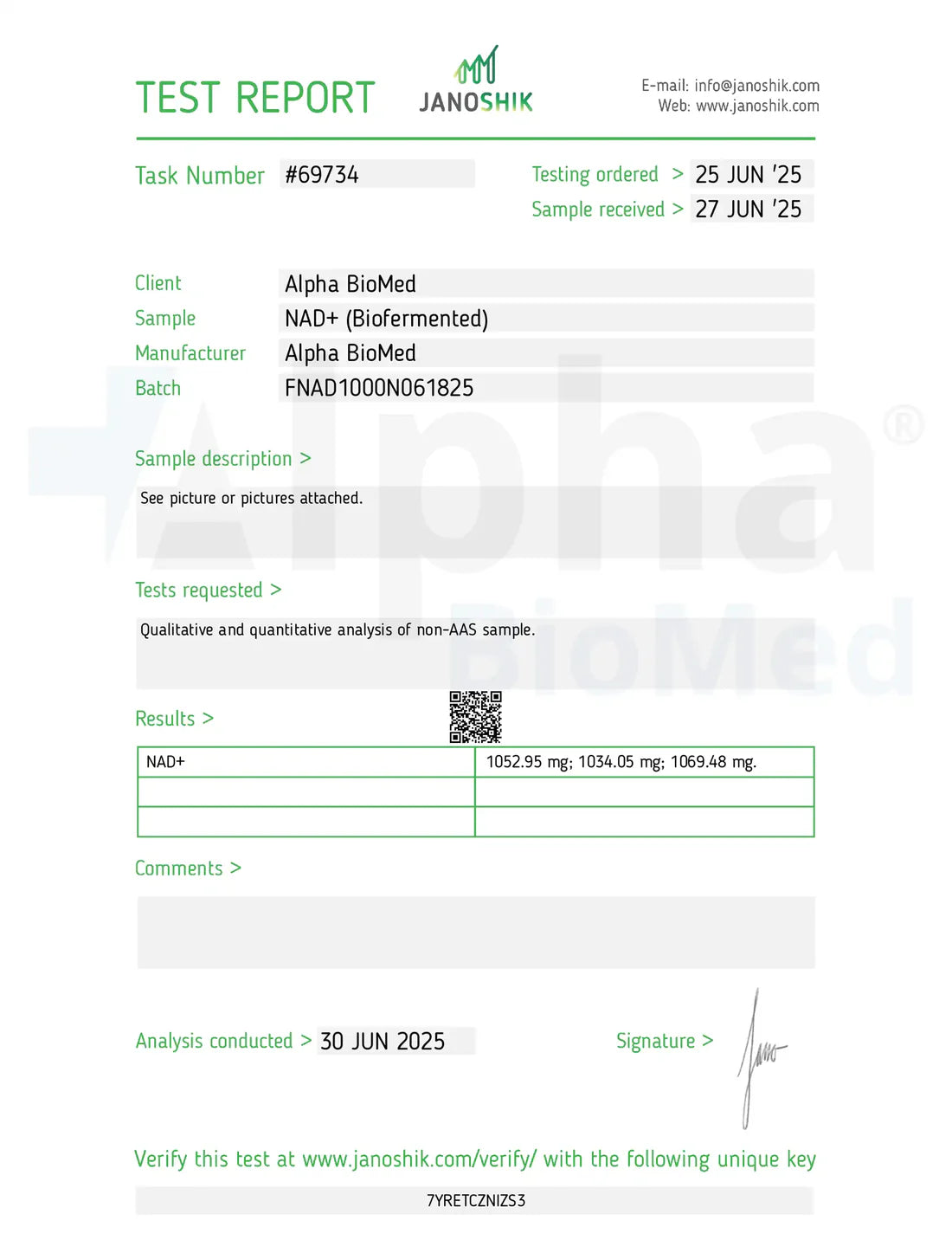 NAD+ (1000mg) Biofermented (5ml Vial)